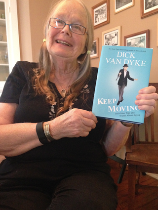 Grandma Ruth Ann Penzey with Dick Van Dyke’s book